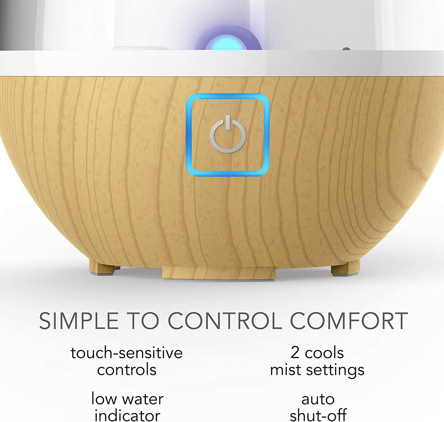 UHT1- Ultrasonic Cool Mist Humidifier with 0.4 Gallon , Auto Shut-Off, LED Nightlight