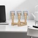 thumbnail image 4 of Estante de almacenamiento de desagüe de taza desmontable plegable de madera | Organizador de cocina caqui de madera de haya | Soporte portátil antideslizante para vasos, tazas, vasos de cerveza |, 4 of 5