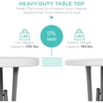 thumbnail image 3 of Songqin 32in Bar Height Folding Table Round Indoor Outdoor with Locking Legs & Heavy Duty Frame – Portable Patio Table for Backyard, Dining, Events-White, 3 of 8