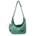 thumbnail image 6 of Shoulder bags, women's fashion lazy trend bags, large-capacity bags, student bags, new Korean version of simple messenger bags (green), 6 of 6