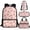 Pink Strawberry Flower, variant on Jeiento Pink Strawberry 4Pcs Kids Bookbag Set for Girls School Backpack with Lunch Box and Pencil Case Water Bottle Holder Flower Elementary School Bag Back To School Bags Daypack Satchel