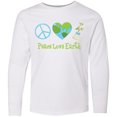 thumbnail image 3 of Inktastic Peace Love Earth Long Sleeve Youth T-Shirt, 3 of 5