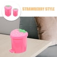 thumbnail image 3 of unbranded 2pcs Cartoon Strawberry Trash Can Mini Trash Can Cute Desktop Trash Can Room Decor, 3 of 8