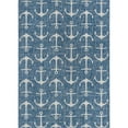 thumbnail image 1 of Unique Loom Outdoor Coastal Nautical Beach Rug 7' 10 x 11' Rectangle Blue/Gray, 1 of 2