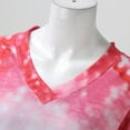 thumbnail image 6 of Loose Tank Tops For Women Women Tie Dye T Shirt V Neck Short Sleeve Shirts Gradient Color Tee Casual Dandelion Print Top Fashion Blouse Tops Blouse Tunics Apparel T, 6 of 8