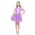 thumbnail image 4 of Girls Disney Princess Tangled Rapunzel Cosplay Short Sleeve Sweater Dress, Sizes 4-12, 4 of 14