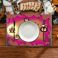 thumbnail image 4 of Set of 4 Happy Halloween Placemats - 12x18 Inch Linen Dining Table Mats with Horror Graffiti, Dark Style Lighthouse, and Fairy Tale Castle Designs for Seasonal Kitchen and Dinner Party Decor, 4 of 5