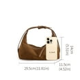 thumbnail image 3 of Genuine Grade Cow Leather Women's Dumpling Hobo Soft Matte Suede Cowhide Shoulder Crossbody Bags Adjustable Handle HandBag New, 3 of 19