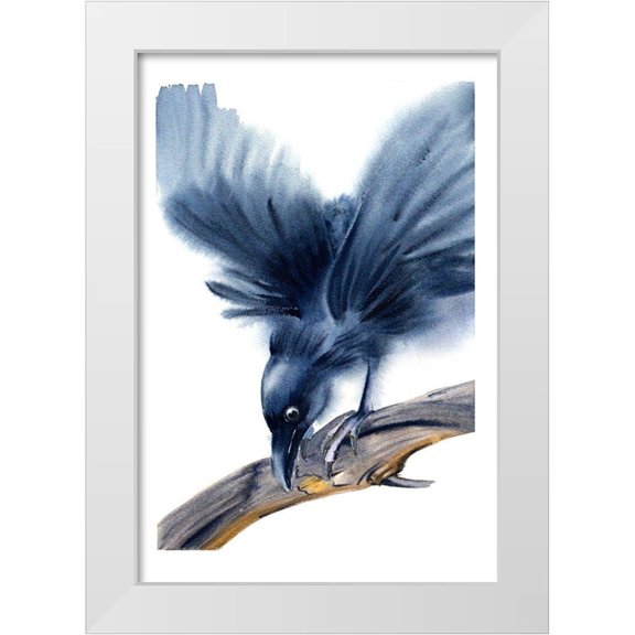 Shefranov, Olga 23x32 White Modern Wood Framed Museum Art Print Titled - Crow