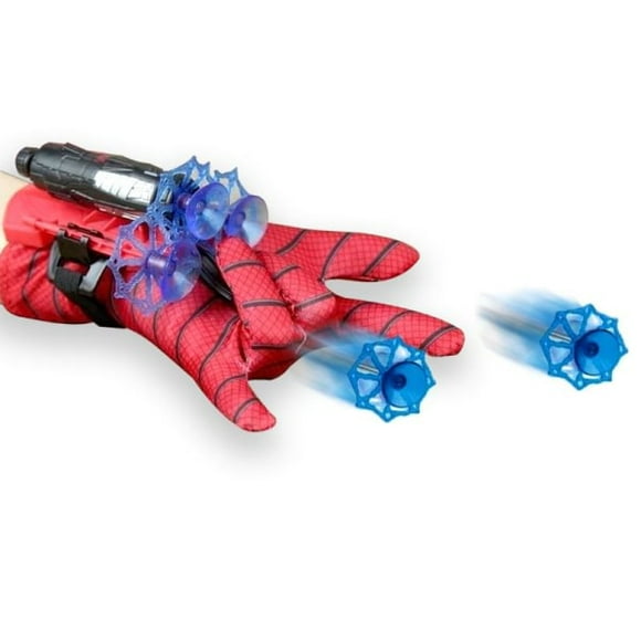 Spiderman Web Shooter for kids - shoots out suction cups Red