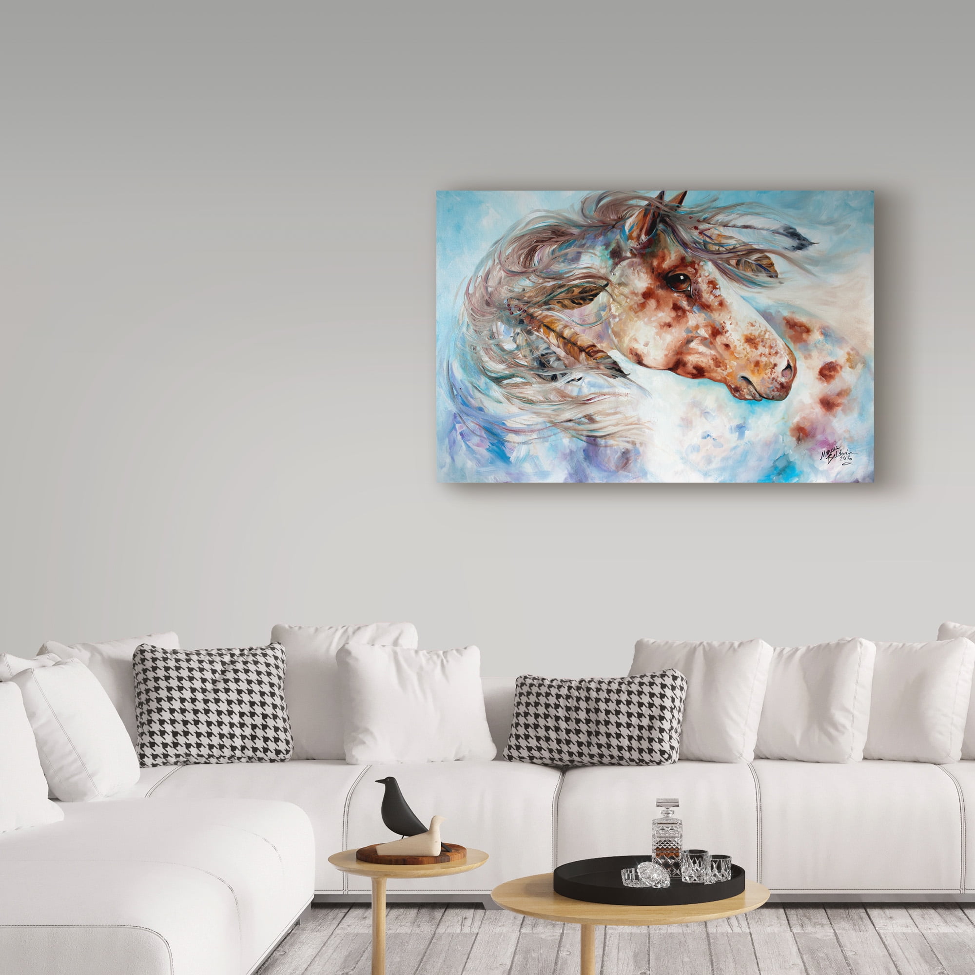 Trademark Fine Art 'Thunder Appaloosa Indian War Horse' Canvas Art by Marcia Baldwin