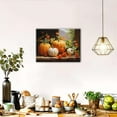 thumbnail image 2 of Fall Pumpkin Canvas Wall Art Halloween Pictures Maple Leaf Decor Thanksgiving Wall Prints Rustic Autumn Themed Wall Decor Framed Modern Artwork for Living Room Kitchen Bedroom Home Decorations 12x16”, 2 of 6