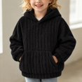 thumbnail image 6 of JZEJING Girls Hoodies Size 10-12 Solid Color Fleece Hooded Top Fall Winter Long Sleeve Pullover Sweatshirt with Pocket 2026, 6 of 9