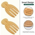 thumbnail image 7 of 2 Pcs Handmade Bamboo Salad Forks,Natural Wood Salad Hands,Natural Salad Claws Set,Kitchen Serving Utensils for Serving & Tossing Salad Pasta Fruit By Scheam, 7 of 7