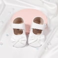 thumbnail image 3 of Infant Baby Girls Mary Jane Shoes Soft Sole Ballet Slippers Bow Princess Newborn Dress Wedding Flat Shoes, 3 of 6