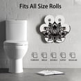 thumbnail image 3 of Lotus Flower Metal Toilet Paper Holder Bohe Mandala Decorative Toilet Paper Storage for Extra 8 Rolls Funny Freestanding Minimalist Decor Paper Roll Organizer for Farmhouse Bathroom Cabinet Black, 3 of 9