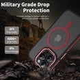 thumbnail image 3 of JTCASES for iPhone 14 Pro Magnetic Case Support Wireless Charging, Car Mount, Thin Lightweight Rugged Shockproof Shell Anti-yellow Clear Silicone Frame, Red, 3 of 7