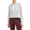 New York Laundry Women's Brushed Cross Over Crop Hoodie (SIZES S-3X AVAILABLE)
