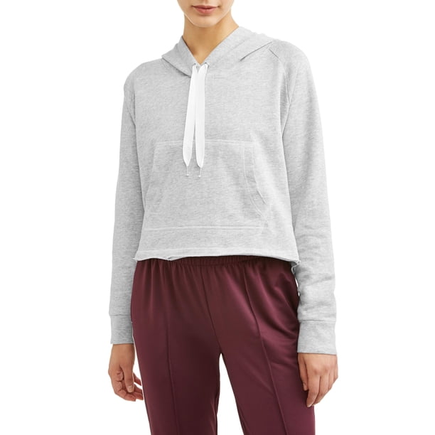New York Laundry New York Laundry Women's Brushed Cross Over Crop Hoodie (SIZES S3X AVAILABLE