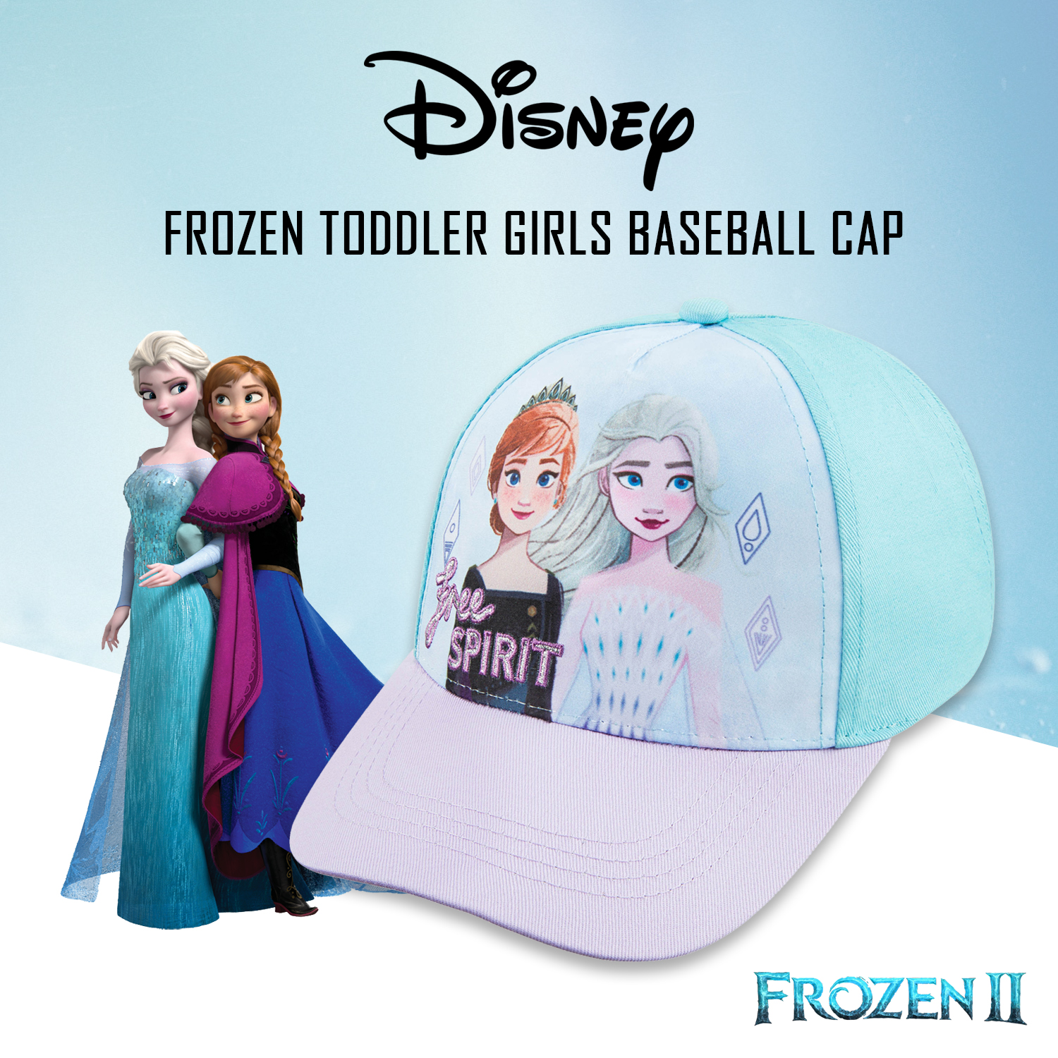 Disney Frozen  Toddler Girls Elsa and Anna Baseball Cap - Age 2-4 - image 2 of 4
