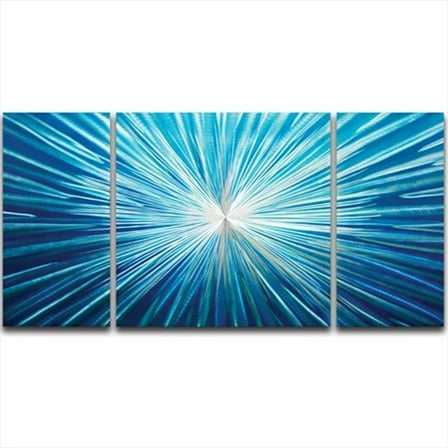 48 X 24 in. Hyperspace 3-Panel Handmade Metal Wall Art