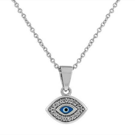 evil necklace eye silver sterling chain pendant womens
