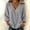 Gray, variant on V-Neck Womens T Shirts 100% Cotton Solid 3/4 Sleeve Blouse Fitted Comfy Breathable Shirts Womens Tees Green M