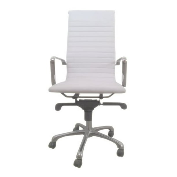 Omega Office Chair High Back White Color White Style Contemporary Modern Walmart Com Walmart Com