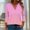 (Fashion 15)Pink, variant on Aimik Women Casual Plus Size T-Shirt Summer Gradient Printed V Neck 3/4 Sleeve Office Blouse Loose Cozy Top
