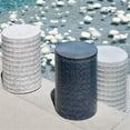 thumbnail image 2 of Jamie Young Co Wildflower Coastal Ceramic Side Table in Blue/White, 2 of 5