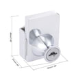 thumbnail image 3 of Unique Bargains Glass Cabinet Door Lock for Hinged Glass Display Case Keyed Alike 2Pcs, 3 of 4