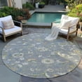 thumbnail image 6 of Addison Rugs Chantille Indoor/Outdoor Transitional Geometric, Abstract Gray Washable Round Rug, 8' x 8', 6 of 6