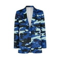 thumbnail image 3 of Uorisanigo Blue Camouflage Men's Casual Blazer Comfortable Long Sleeve Men's Casual Blazers Sport Coats Stretch One Button Sport Coat Jacket Fashion Size XS, 3 of 6