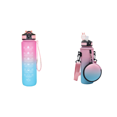 thumbnail image 1 of Botella 1000ML Bebida Frosted Gradient Sports (+) Rosa Verde, 1 of 6