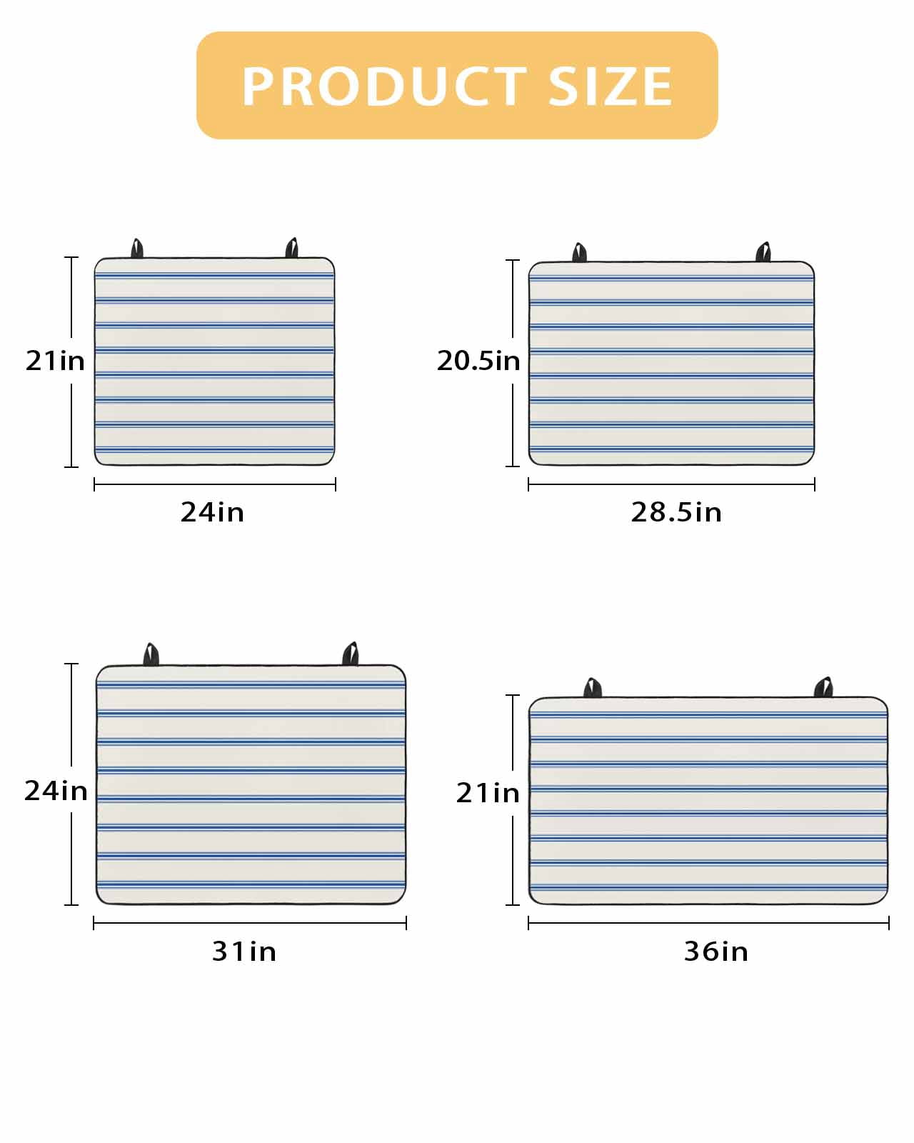 nqOlkjepod Large Induction Cooktop Protector Mat 24"x21", Navy Blue Striped Stove Top Covers for Electric Stove, Rustic Blue Stripe Modern Art Beige Stove Burner Cover Mats, Glass Top Stove Cover
