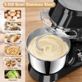 thumbnail image 6 of CUOCCO PRO 1000W Stand Mixer - Electric Stand Mixer with 5.5Qt Bowl, 11 Speeds, Dough Hook & Whisk & Beater, Tilt-Head, Dishwasher Safe, Suction Base, Black, 6 of 10