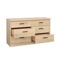 thumbnail image 3 of Pemberly Row Commode Moderne en Bois Manufacturé à 6 Tiroirs en Chêne Prime, 3 of 13