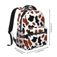 thumbnail image 2 of Fotbe Brown Black Cow Pattern Casual Backpack for School, Travel, and Outdoor Activities - Durable, Lightweight, and Comfortable, 2 of 5