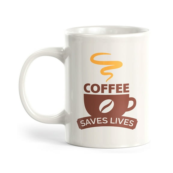 Designs ByLITA Coffee Saves Lives 11oz Plastic Coffee Mug
