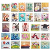 35 All Occasion Assorted Greeting Cards  - Handmade Cards and Envelopes with Embellishments, Boxed Set Contains Birthday Cards,  Baby and Wedding Cards, Sympathy Cards, Thinking of You Cards and More