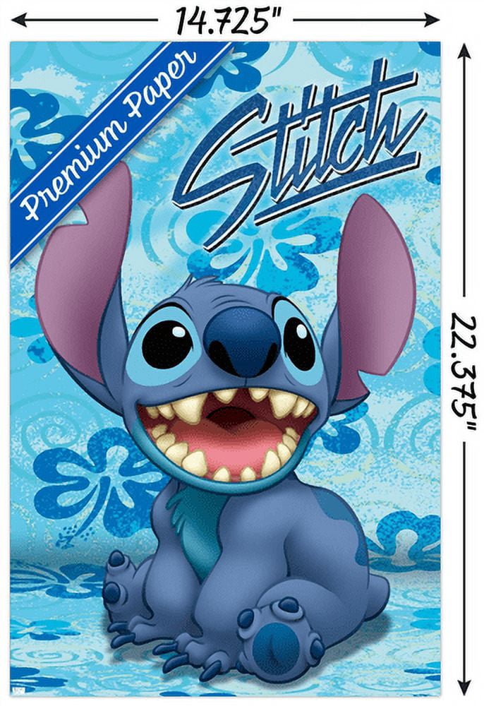 Disney Lilo and Stitch - Sitting Wall Poster, 14.725" x 22.375"