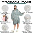 thumbnail image 5 of Wearable Oversized Blanket,Pioneer Flower Floral Print Pattern Wearable Blanket Hoodie for Adults,Cozy Hooded Blankets with Super Pockets,Super Warm Fuzzy Pullover for Women & Men, 5 of 6