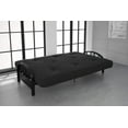 DHP Aiden Black Metal Futon Frame with Coil Full Futon Mattress, Multiple Colors and Sizes