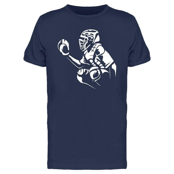Baseball Catcher Design T-Shirt Men -Image by Shutterstock, Male Large