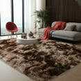 thumbnail image 5 of ZENELESS Large Fluffy Rugs for Living Room,8x10ft Rectangular Shag Rug Carpets for Living Room Bedroom Nursery Tie-dye Brown, 5 of 8