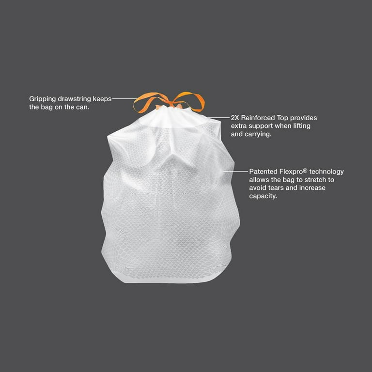 HDX 13 Gal. White Fresh Scent Drawstring Trash Bags (300-Count)  HDX13GDSFR50C2 - The Home Depot