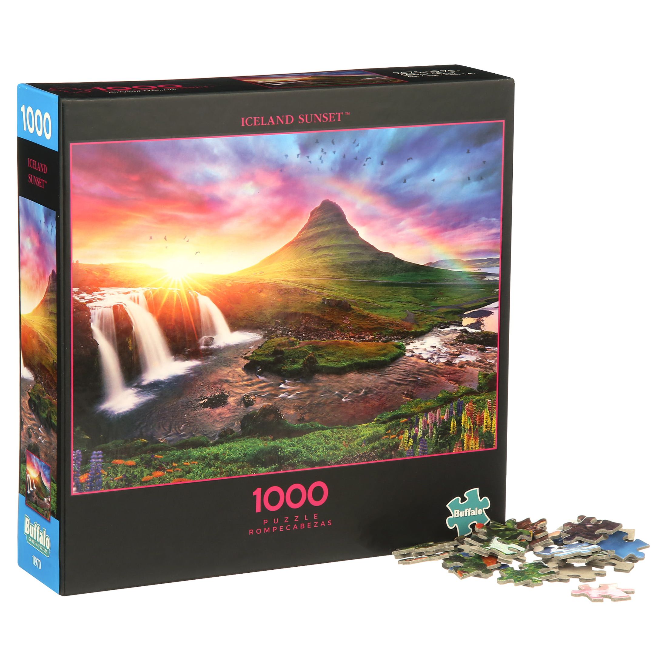 (2 pack) Buffalo Games - Photography - Iceland Sunset - 1000 Piece Jigsaw Puzzle