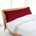 thumbnail image 2 of PiccoCasa 1Pc Pillowcase Zipper Long Staple Cotton, Standard Dark Red, 2 of 7