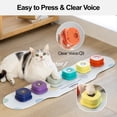 thumbnail image 3 of Mewoofun Dog Buttons for Communication, Dog Buttons Talking with Anti-Slip Mat, Pet Training Buttons Voice Recording Clicker with Include Training Manual for Cats and Dogs(6 Packs), 3 of 7