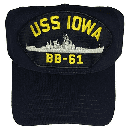 USS IOWA BB-61 HAT CAP USN NAVY SHIP BATTLESHIP GREY GHOST BIG STICK KOREA WAR